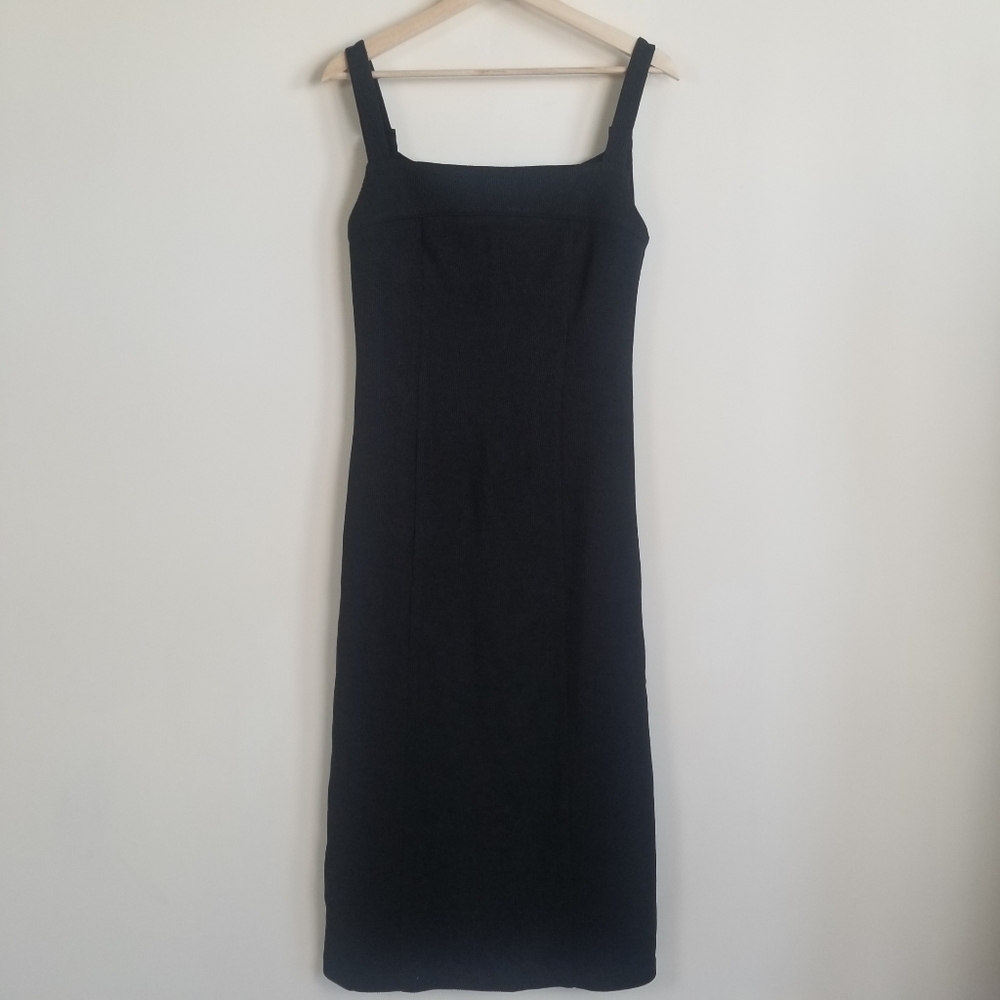 Damo Arcade Ribbed Textured Midi Dress Medium